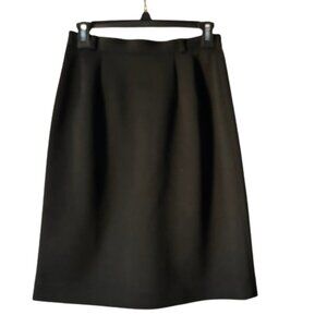 Unknown Brand Women's XS/Sm Black Midi Straight Fully Lined Back Kick Slit Skirt